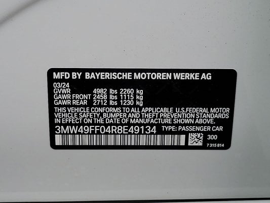 2024 BMW M340i xDrive Sedan M340i xDrive Sedan in Bridgewater, NJ - Open Road Automotive Group