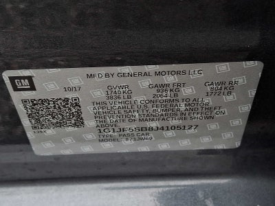 2018 Chevrolet Sonic 4dr Sdn Auto Premier