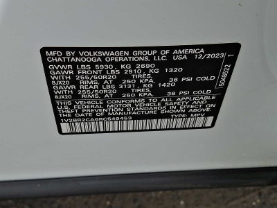 2024 Volkswagen Atlas 2.0T SEL 4MOTION