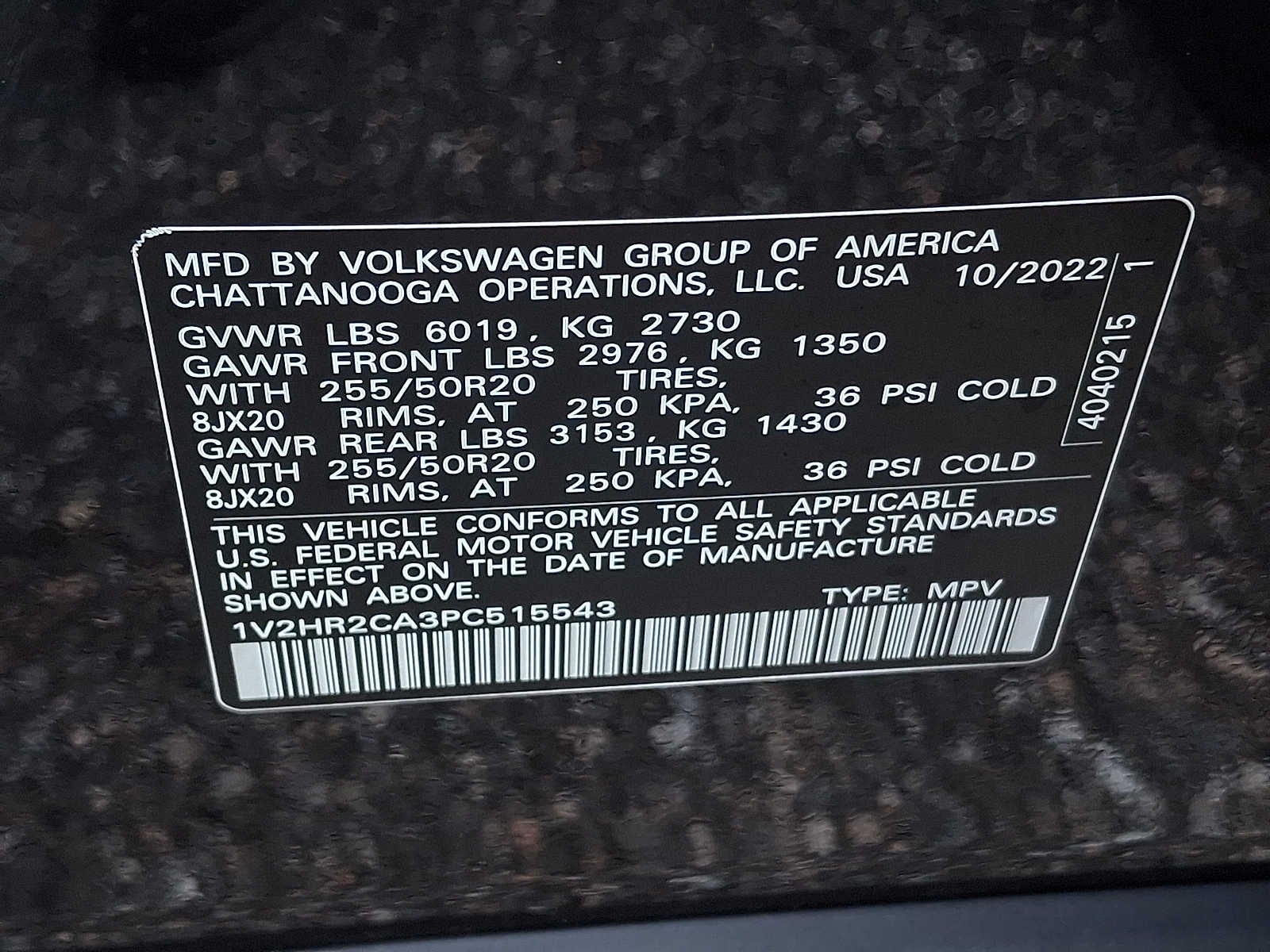 2023 Volkswagen Atlas 3.6L V6 SE w/Technology 4MOTION