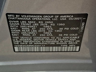 2021 Volkswagen Atlas Cross Sport 3.6L V6 SEL R-Line 4MOTION