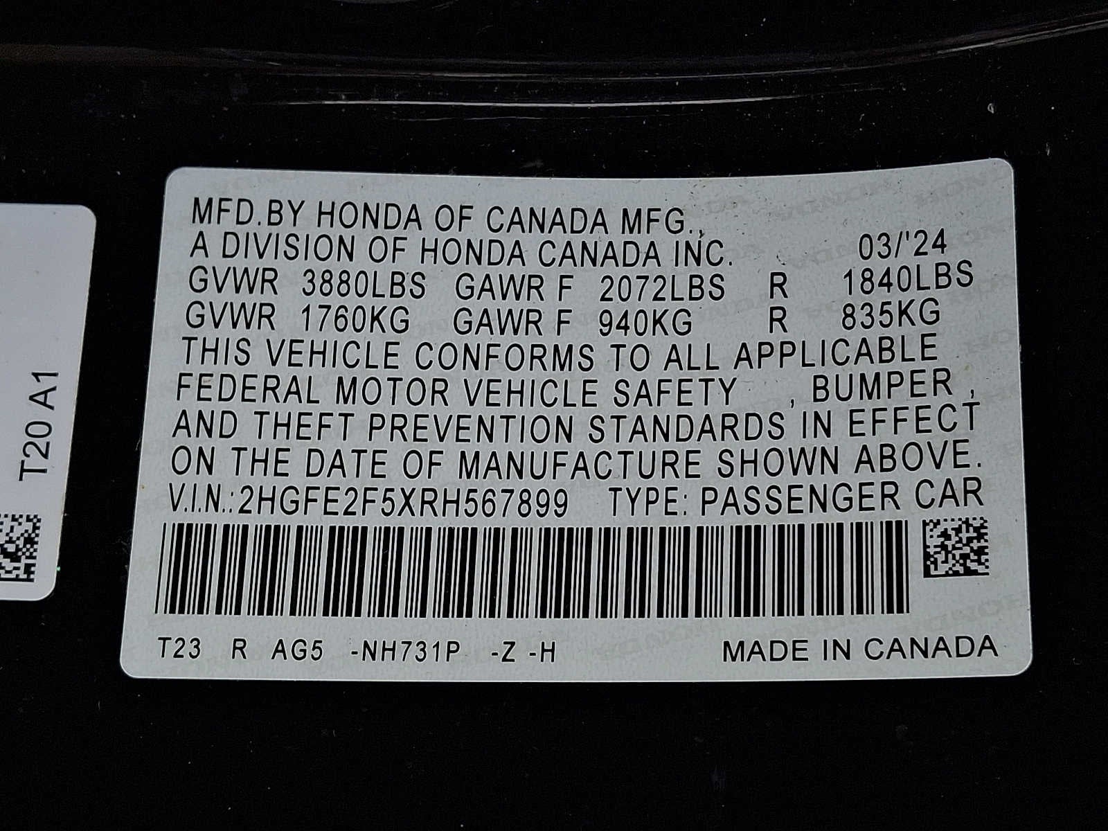 2024 Honda Civic Sport CVT