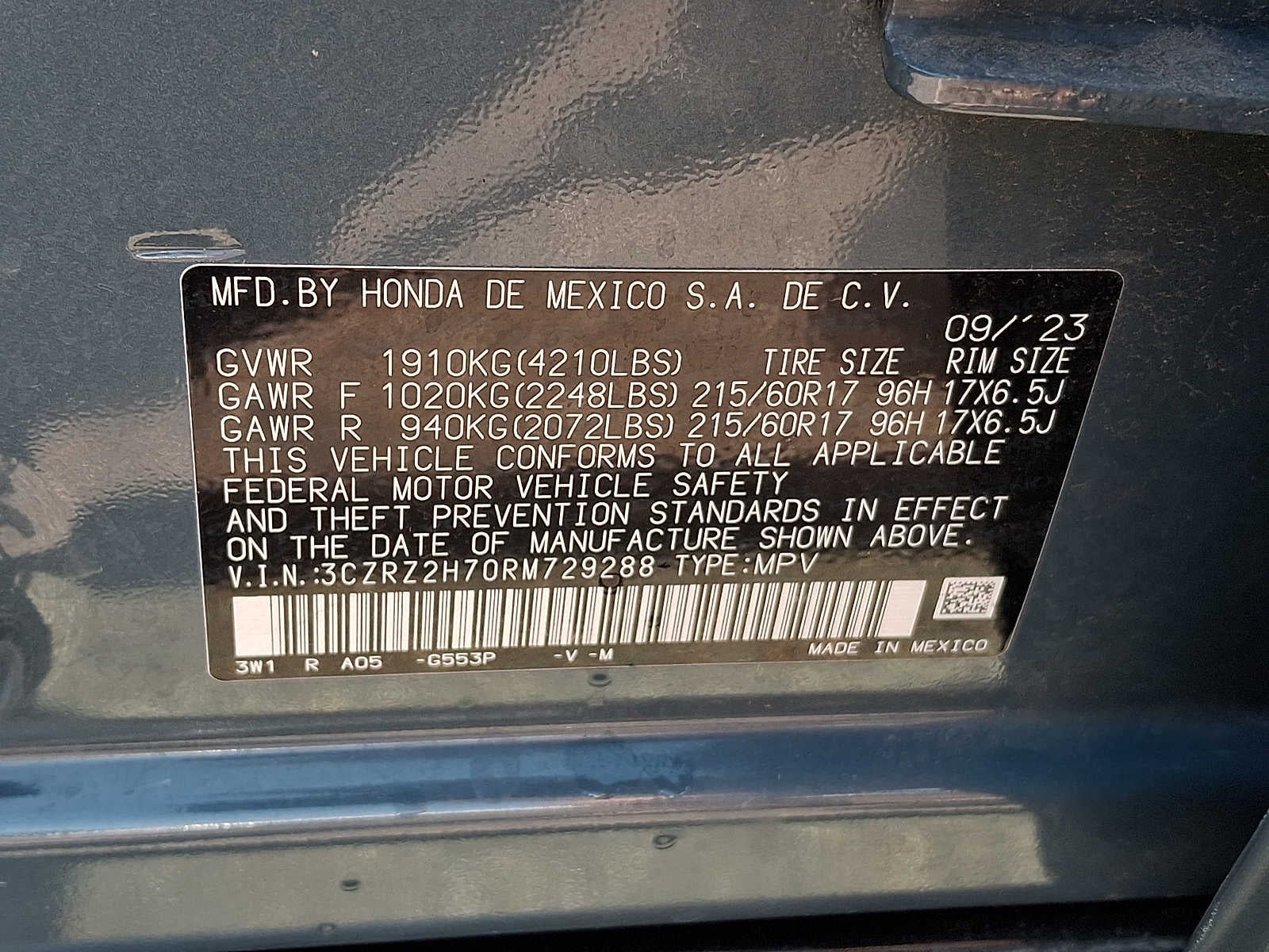 2024 Honda HR-V EX-L AWD CVT