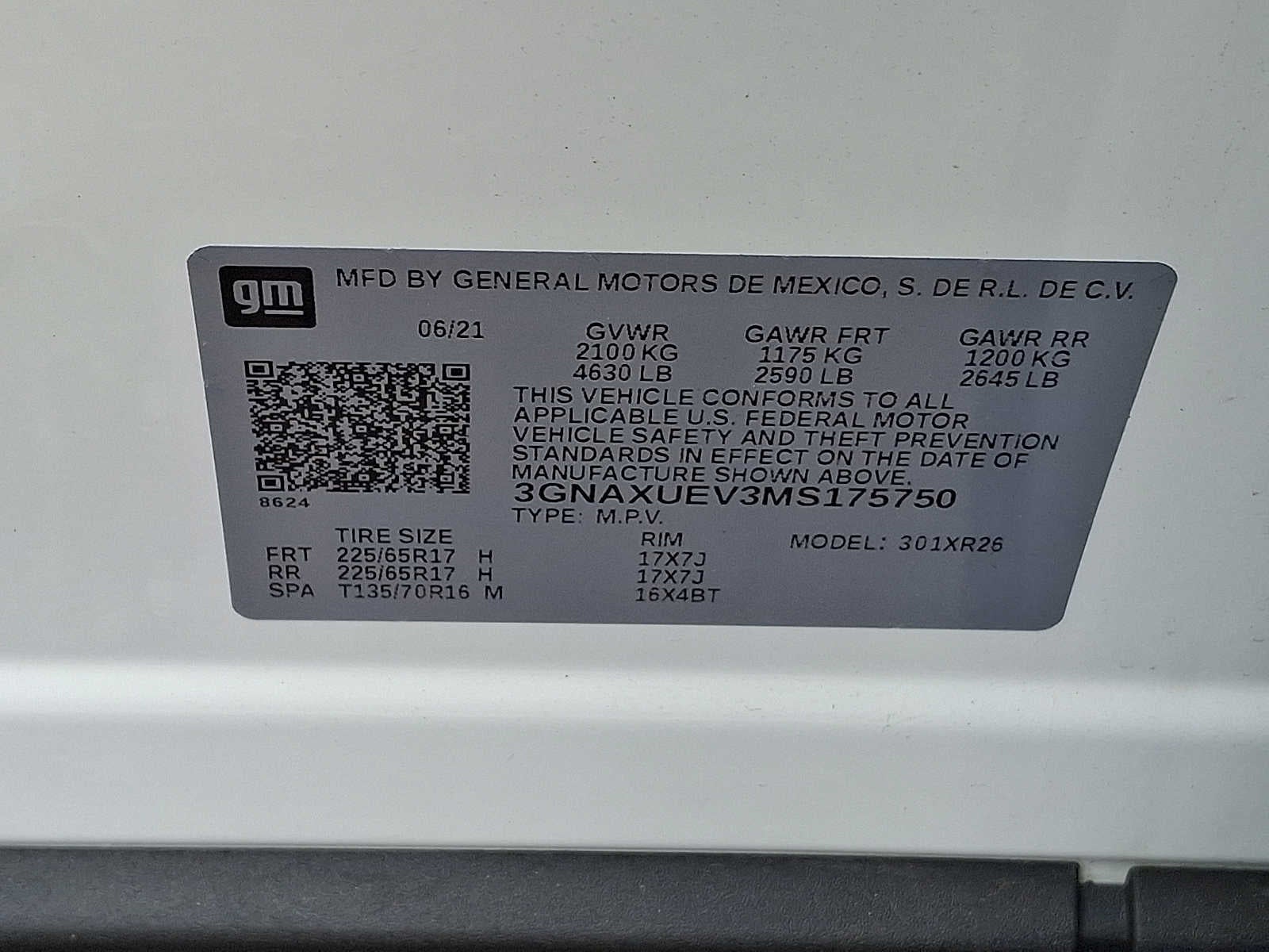 2021 Chevrolet Equinox AWD 4dr LT w/1LT