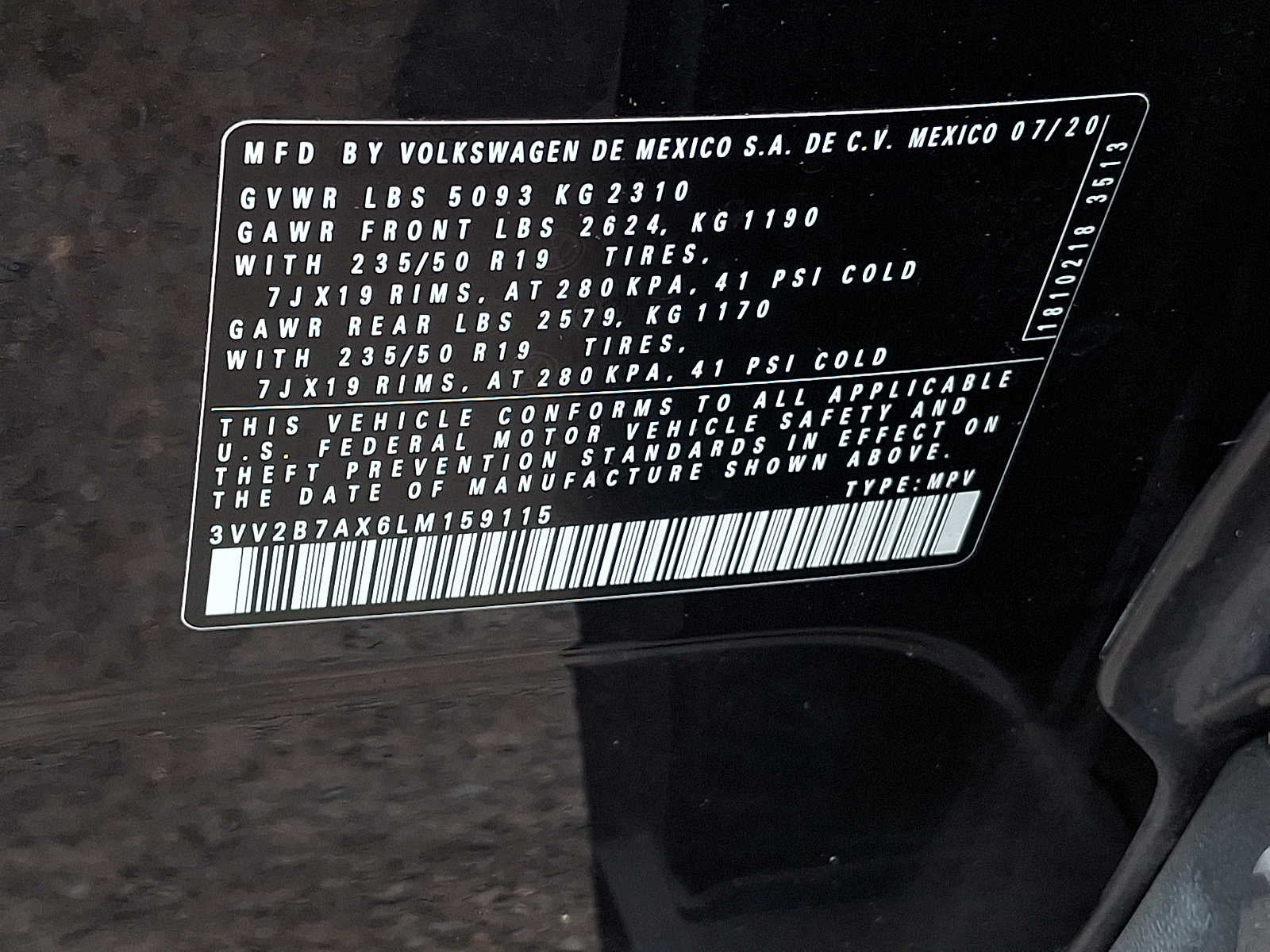 2020 Volkswagen Tiguan 2.0T SEL 4MOTION
