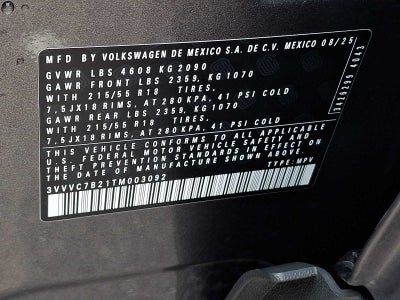 2026 Volkswagen Taos SE 4MOTION