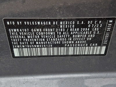 2022 Volkswagen Jetta SE Auto