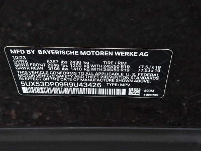 2024 BMW X3 xDrive30i Sports Activity Vehicle