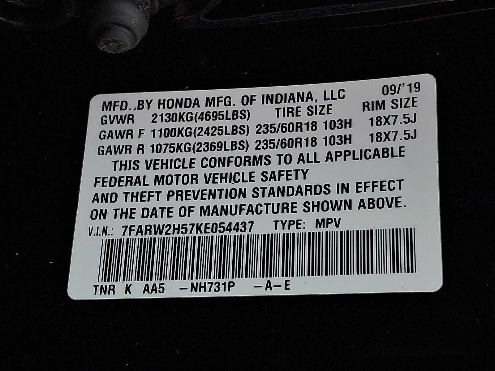 2019 Honda CR-V EX AWD