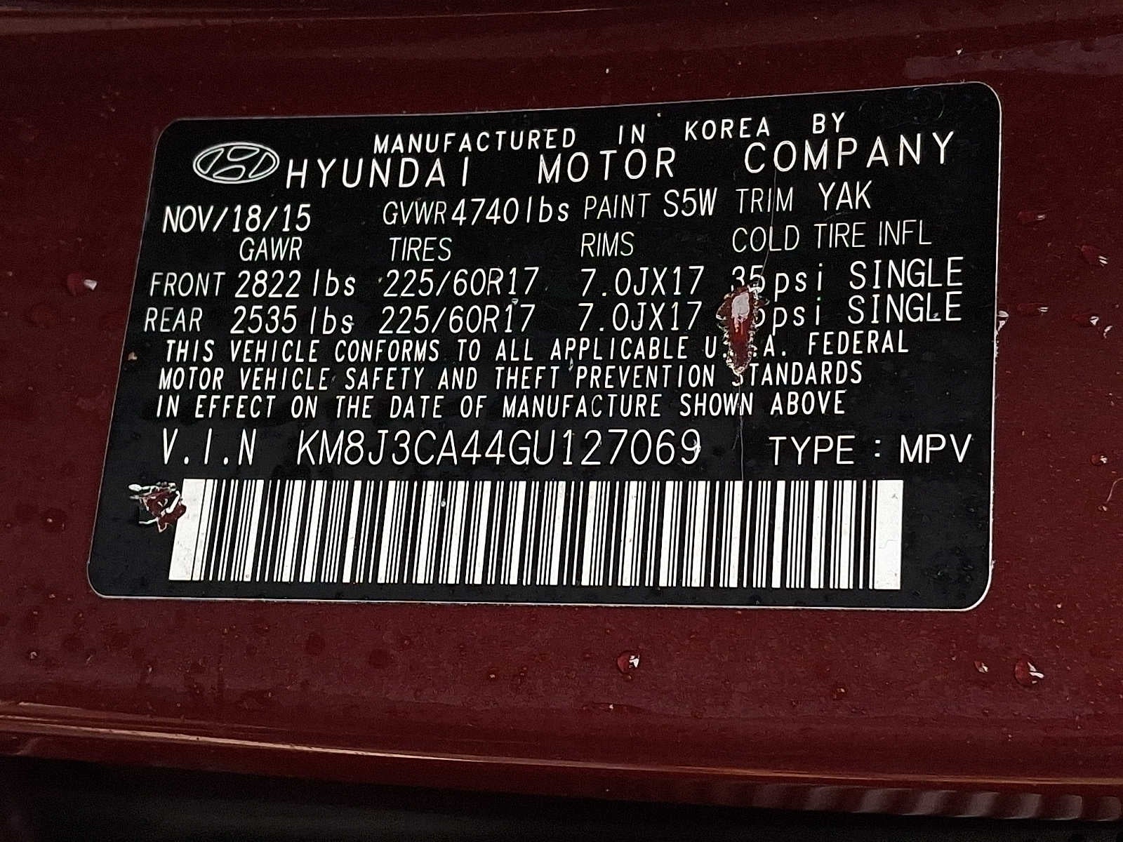 2016 Hyundai Tucson AWD 4dr SE w/Beige Int