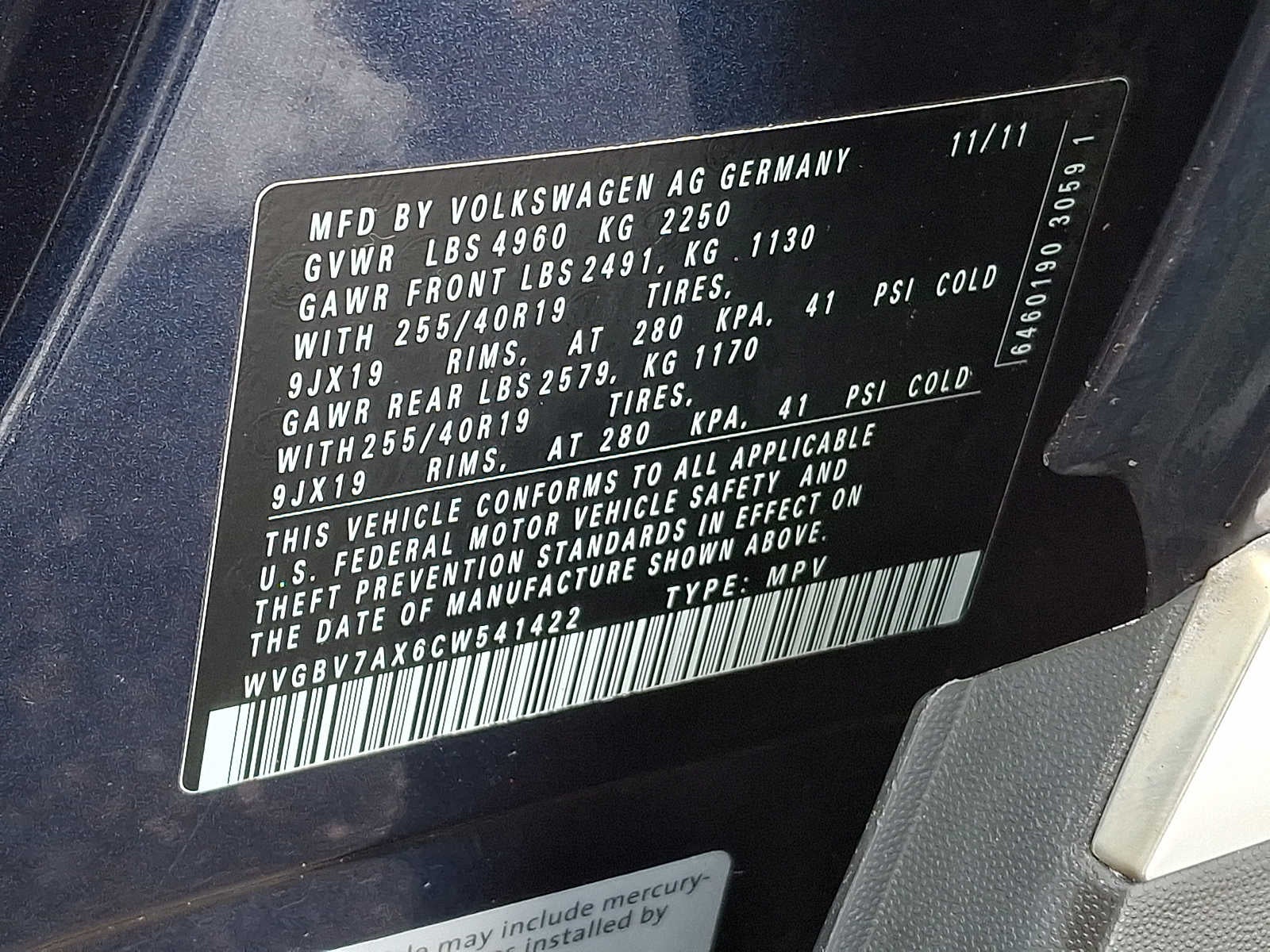 2012 Volkswagen Tiguan 4WD 4dr Auto SEL