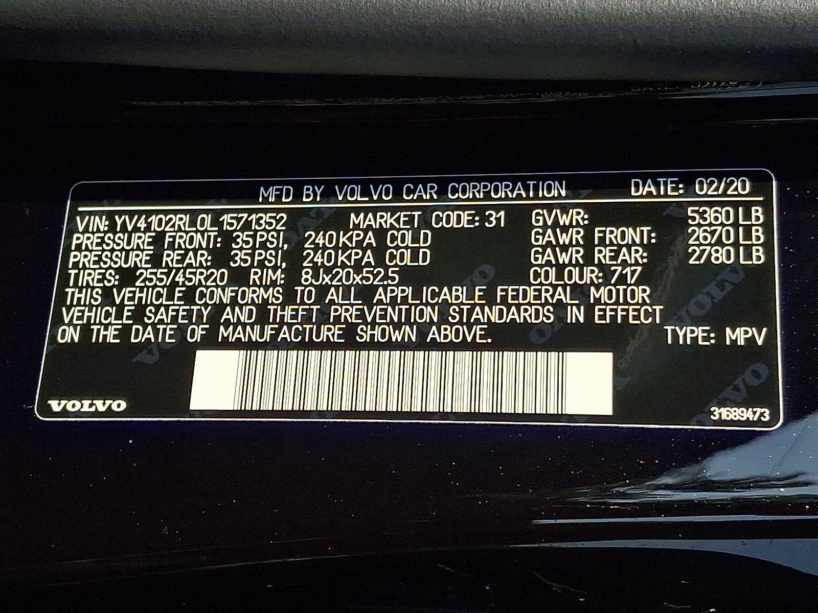 2020 Volvo XC60 T5 AWD Inscription