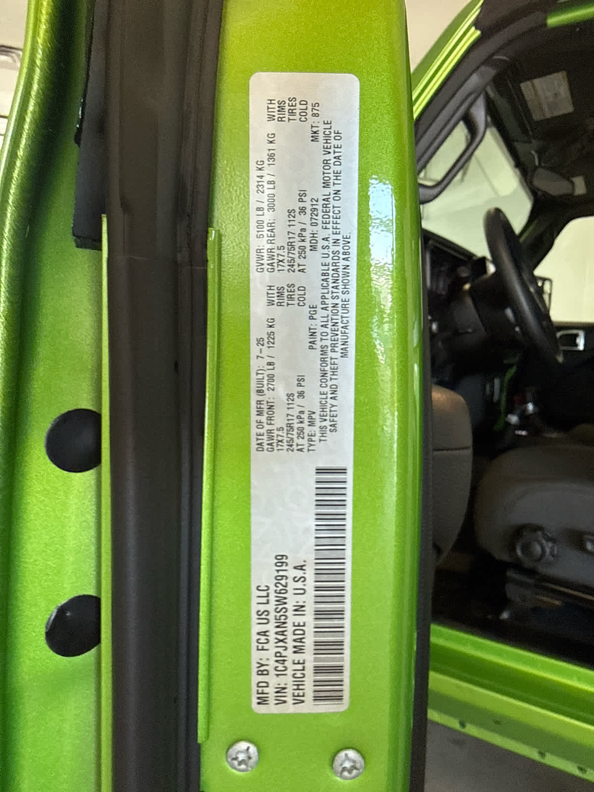 2025 Jeep Wrangler Sport 2 Door 4x4
