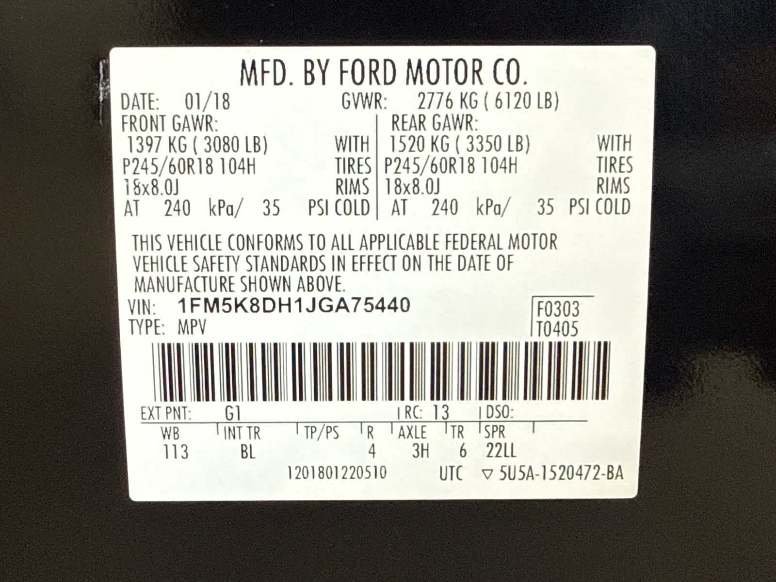 2018 Ford Explorer XLT 4WD