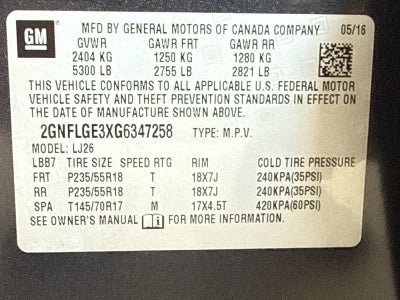 2016 Chevrolet Equinox AWD 4dr LTZ
