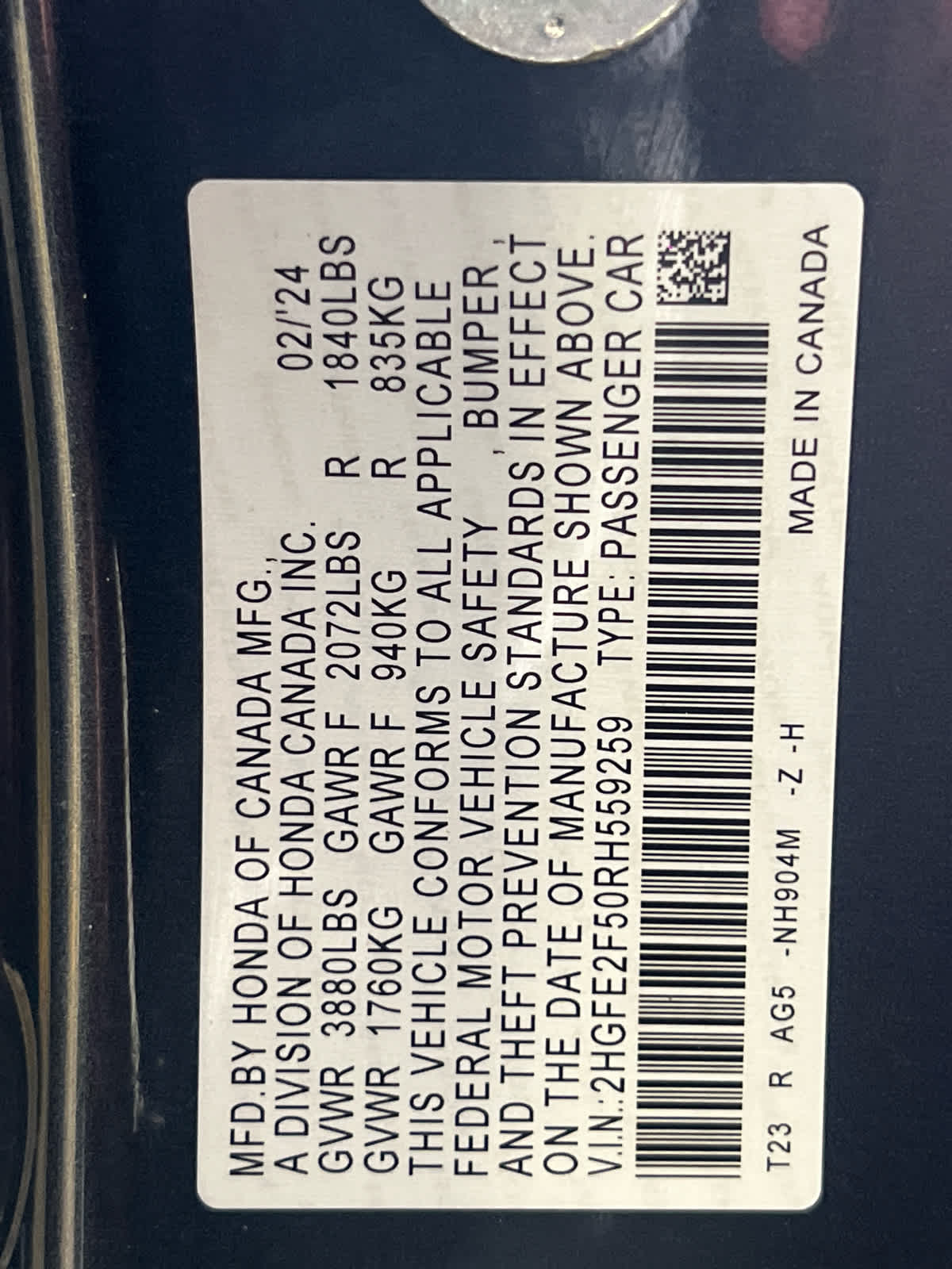 2024 Honda Civic Sport CVT