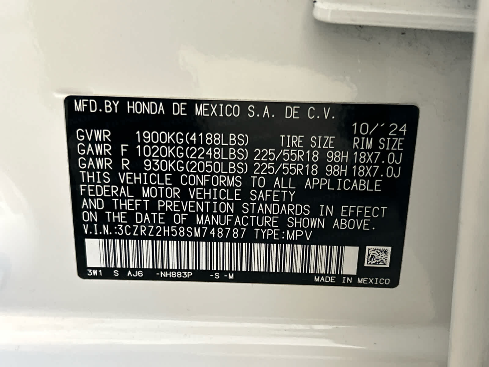 2025 Honda HR-V Sport AWD CVT