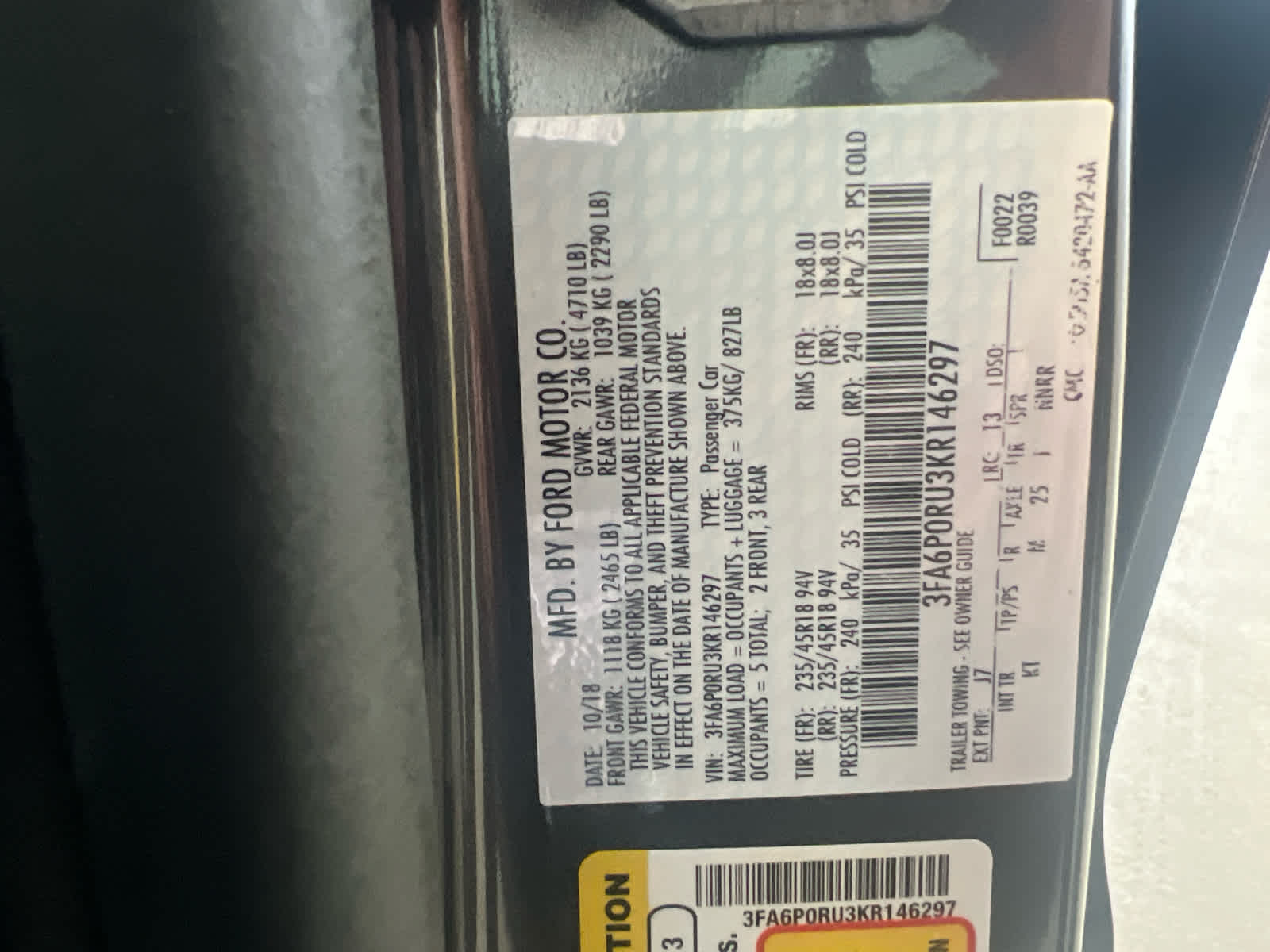 2019 Ford Fusion Hybrid Titanium FWD