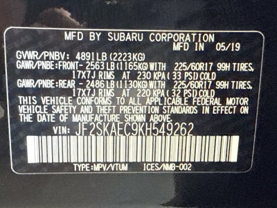 2019 Subaru Forester 2.5i Premium