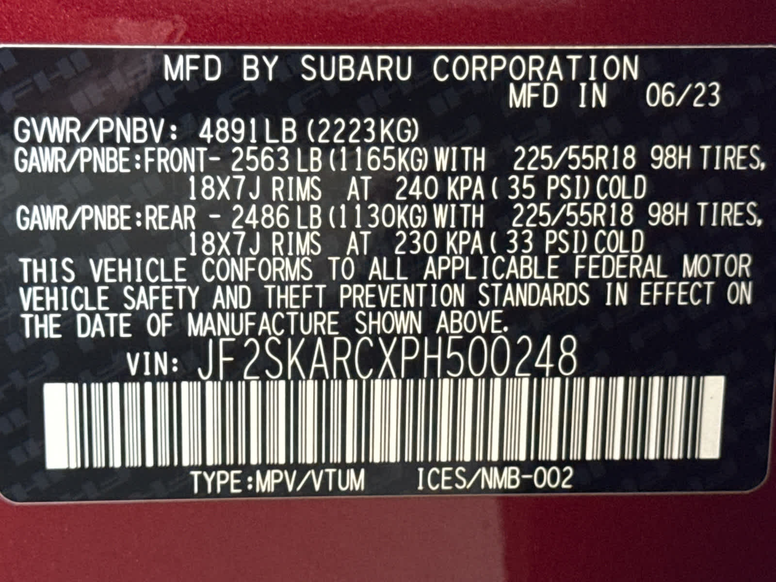 2023 Subaru Forester Touring CVT