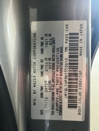 2013 Mazda MAZDA3 4dr Sdn Auto i Sport