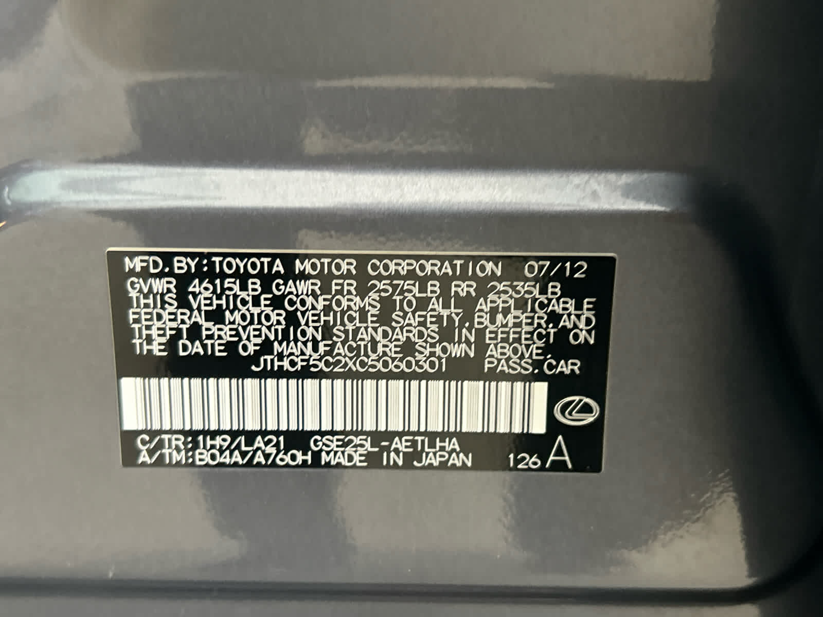 2012 Lexus IS 250 4dr Sport Sdn Auto AWD