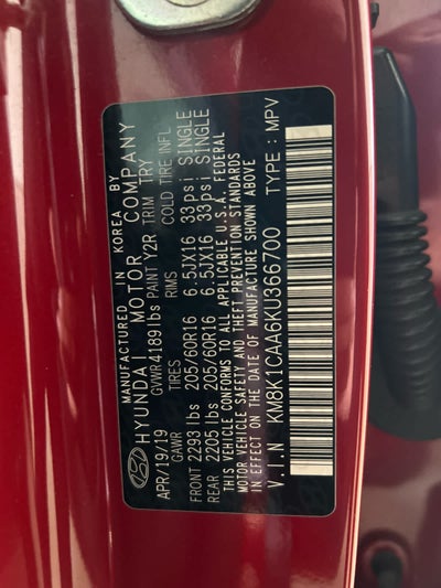 2019 Hyundai Kona SE Auto AWD