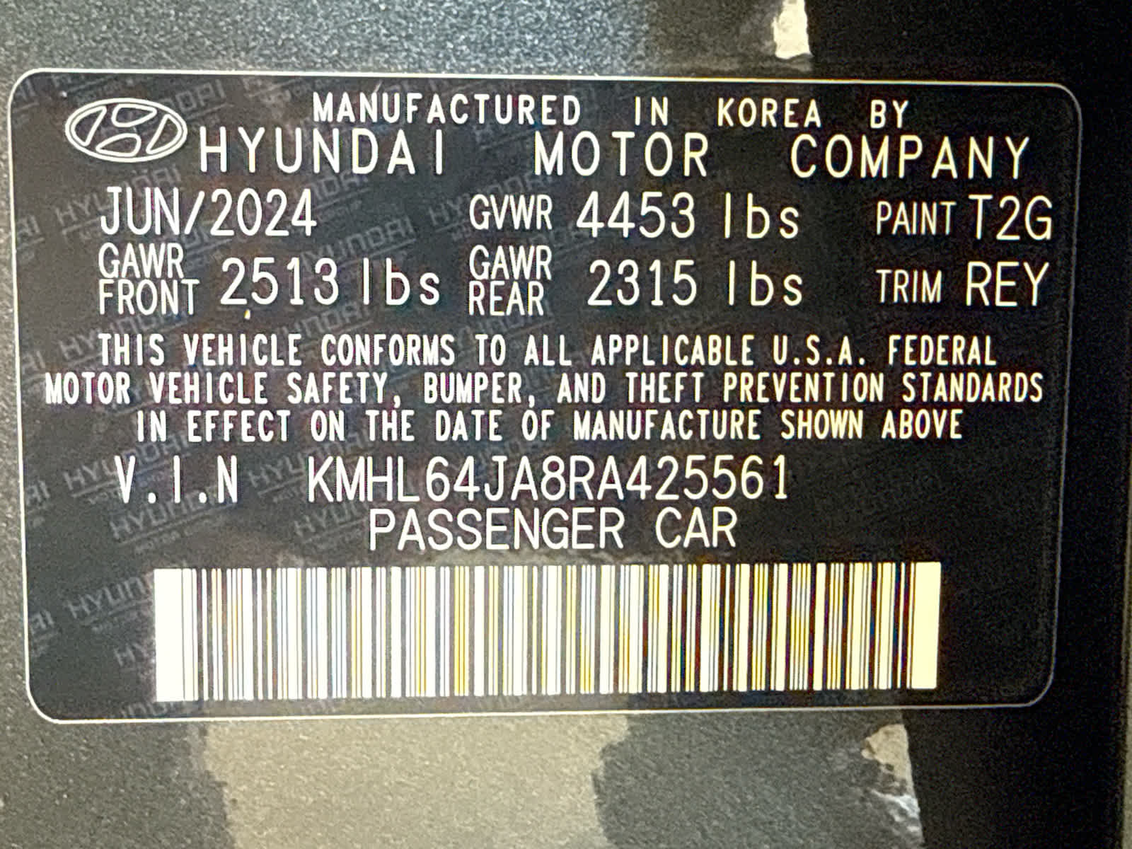 2024 Hyundai Sonata SEL 2.5L FWD
