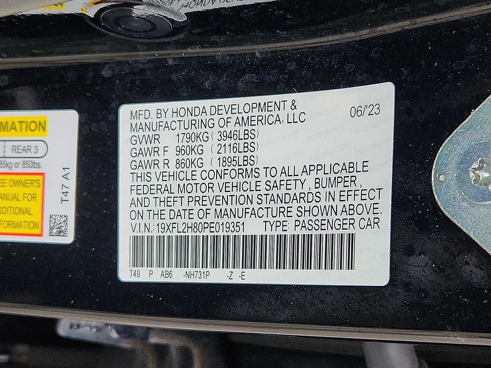 2023 Honda Civic Hatchback Sport