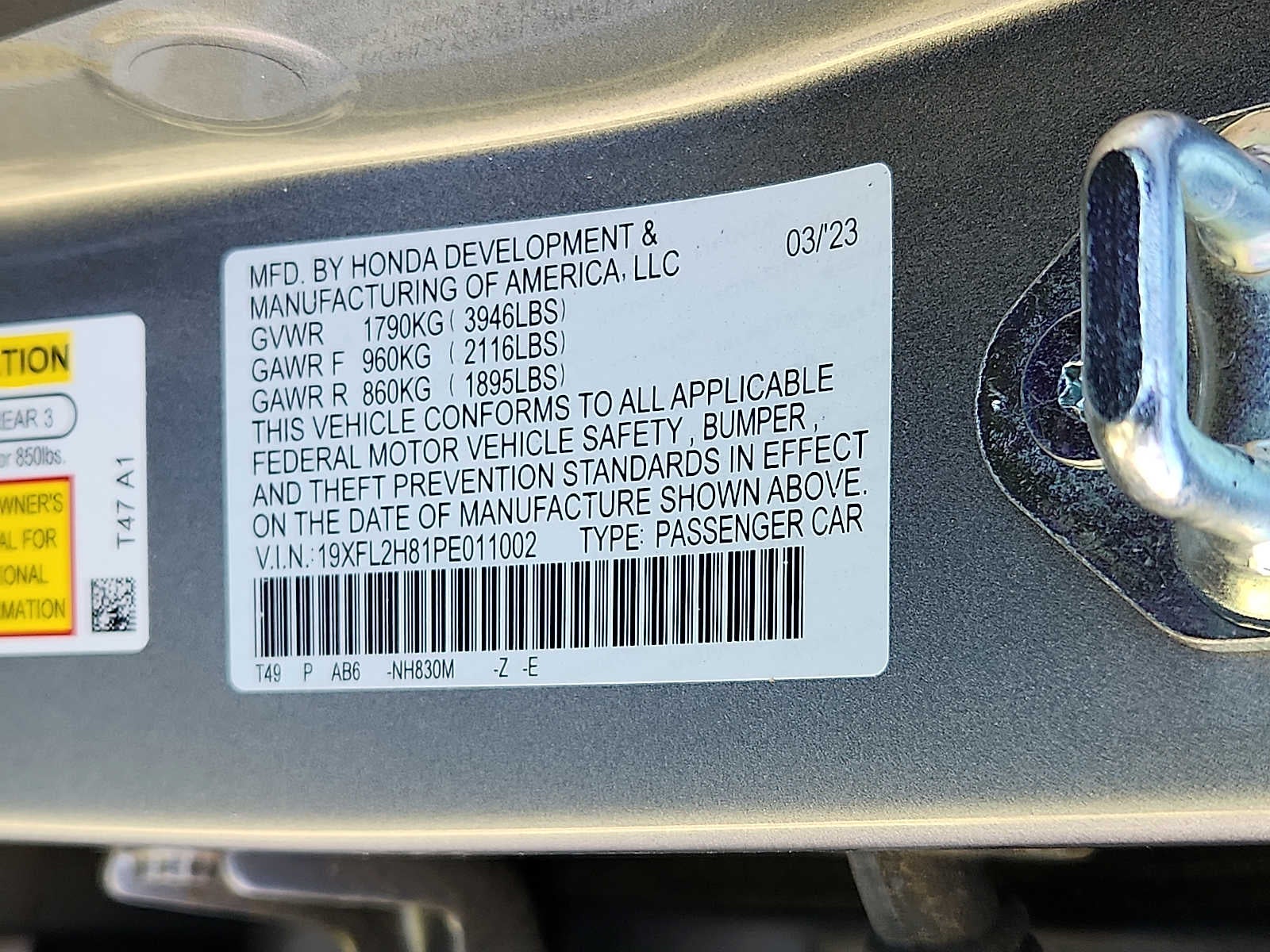 2023 Honda Civic Hatchback Sport