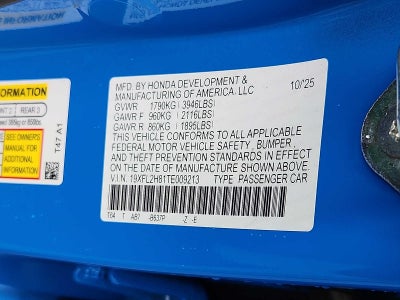 2026 Honda Civic Sport