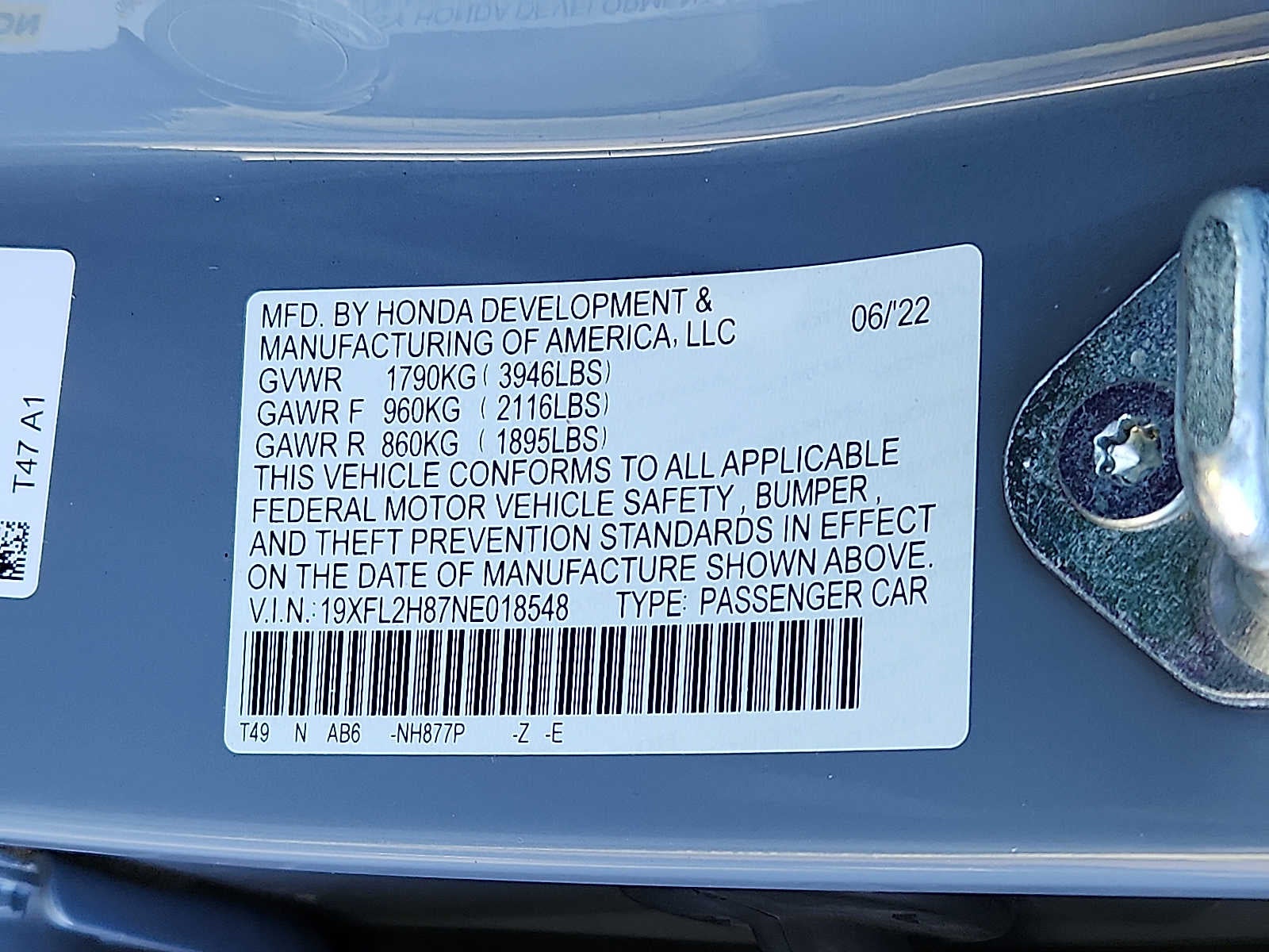 2022 Honda Civic Hatchback Sport