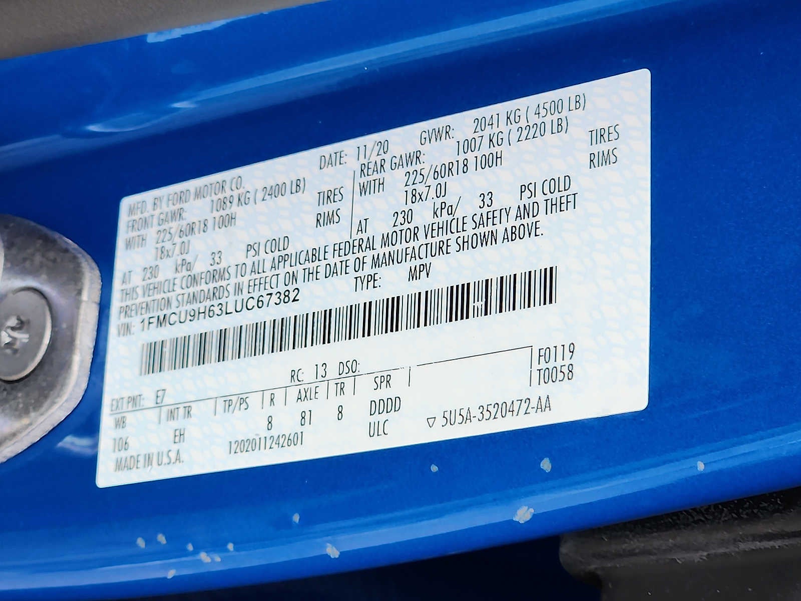 2020 Ford Escape SEL