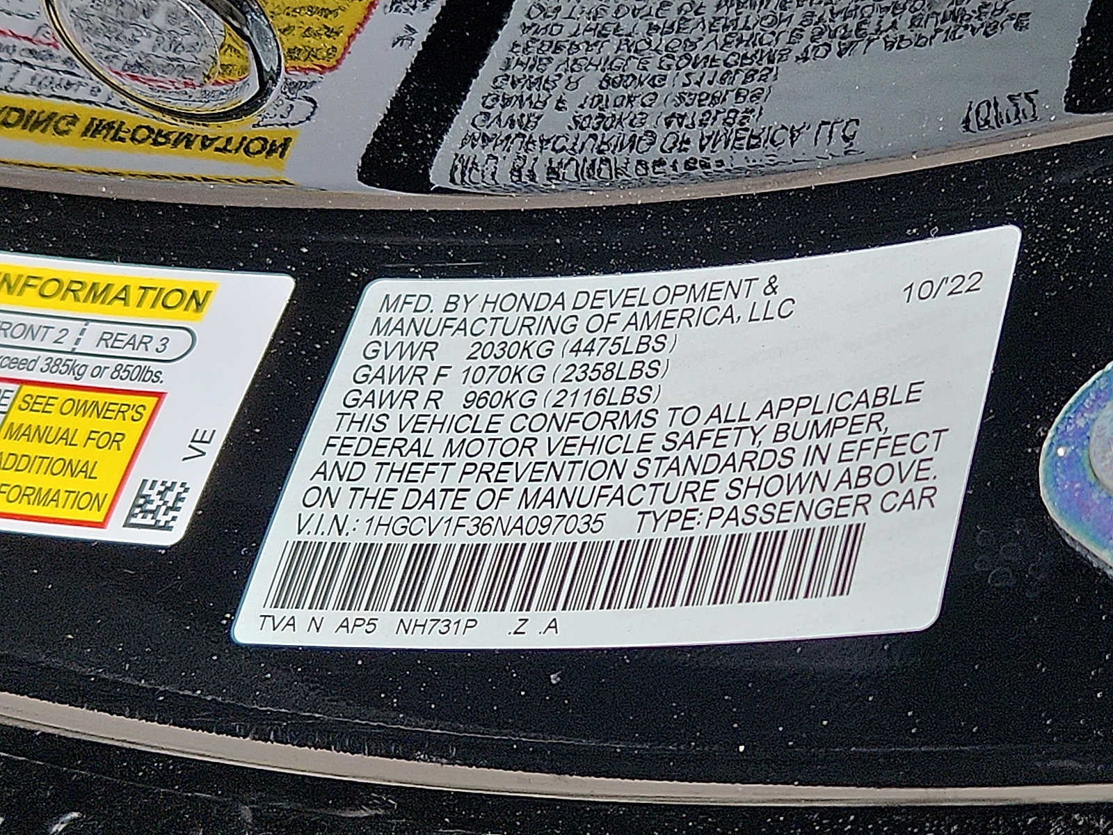 2022 Honda Accord Sport