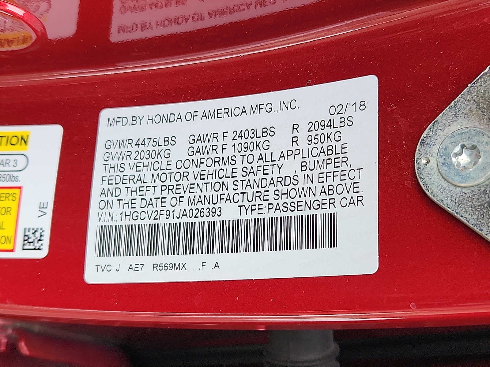 2018 Honda Accord Touring 2.0T