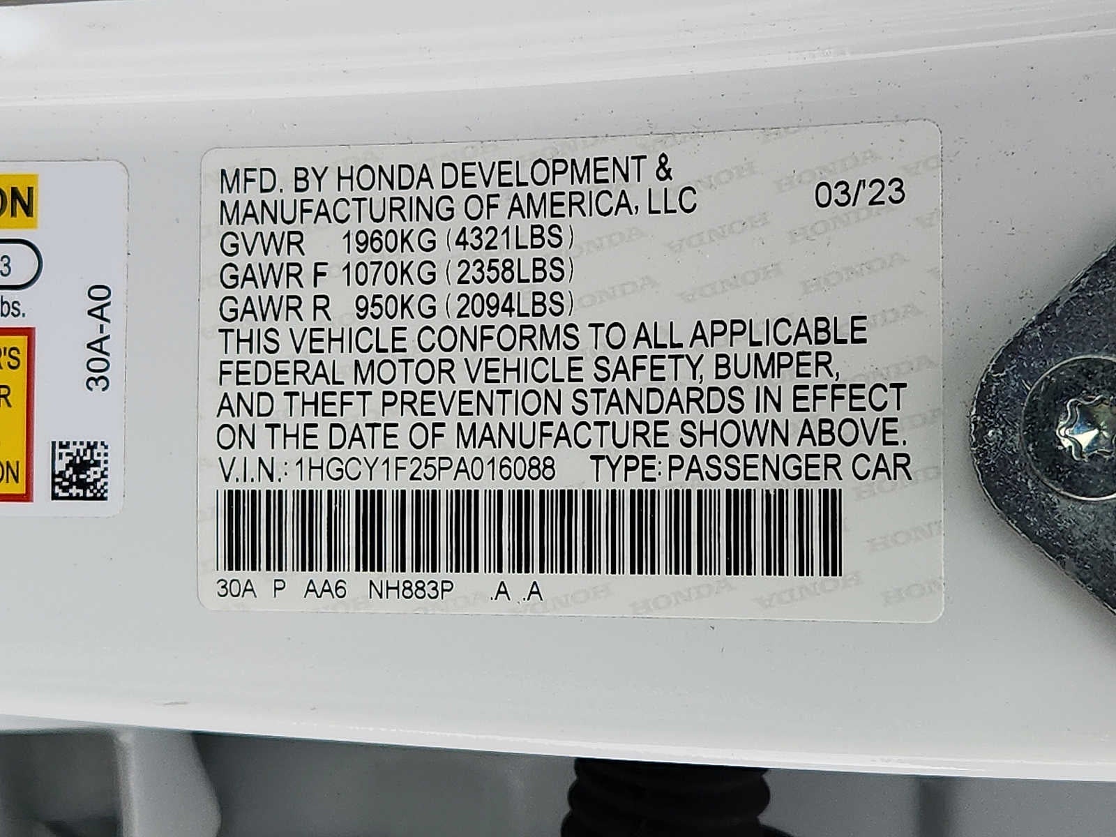 2023 Honda Accord LX