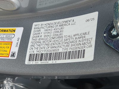 2025 Honda Accord LX