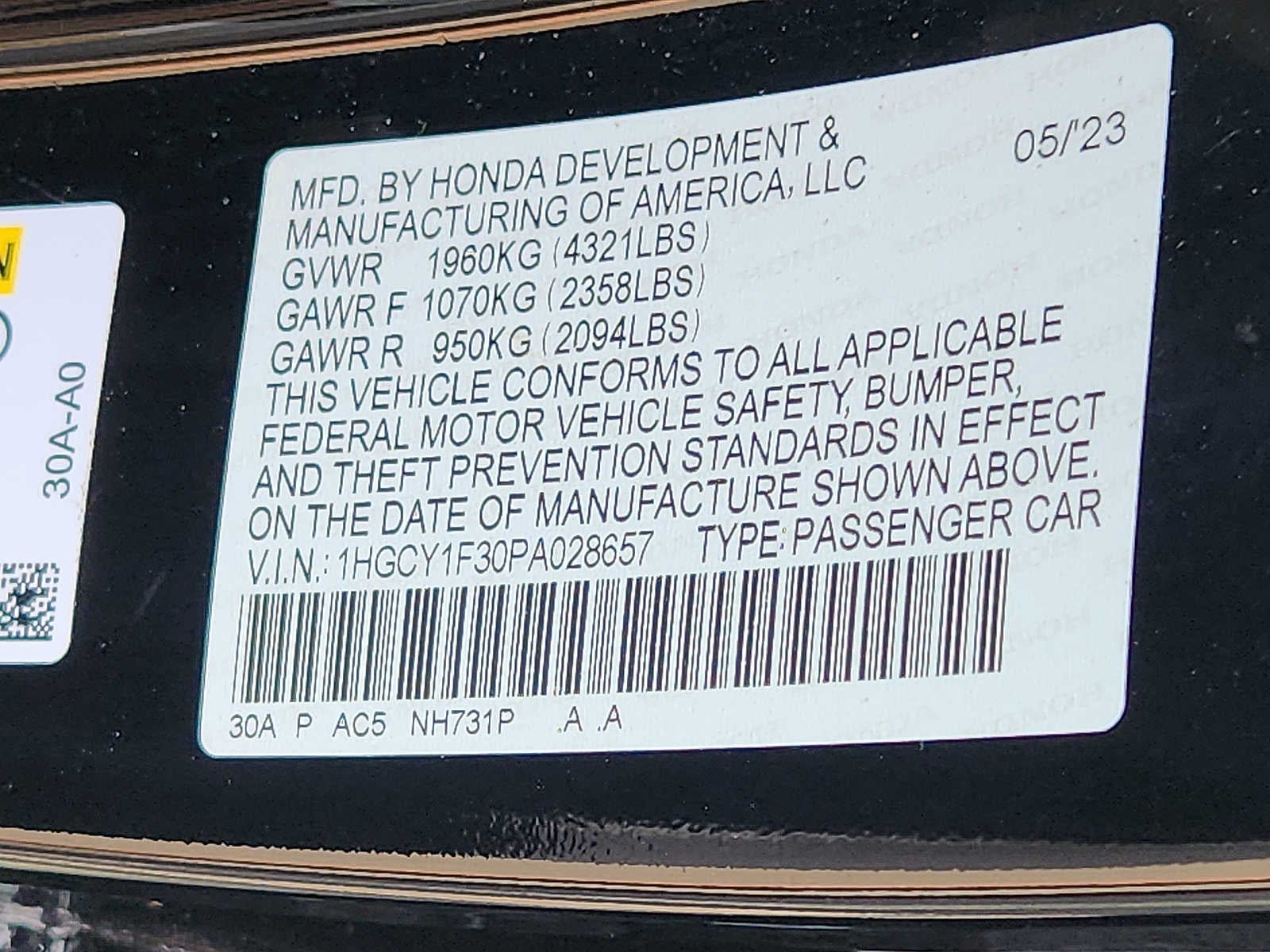 2023 Honda Accord EX
