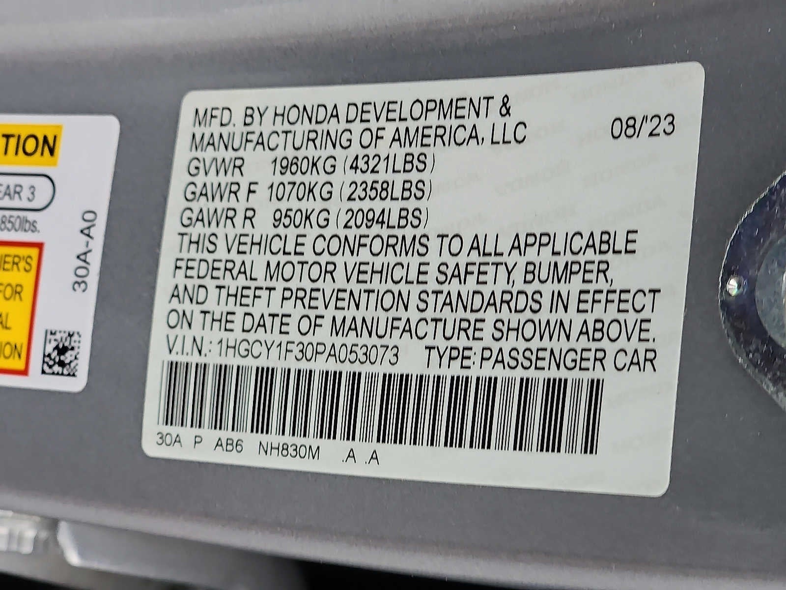 2023 Honda Accord EX