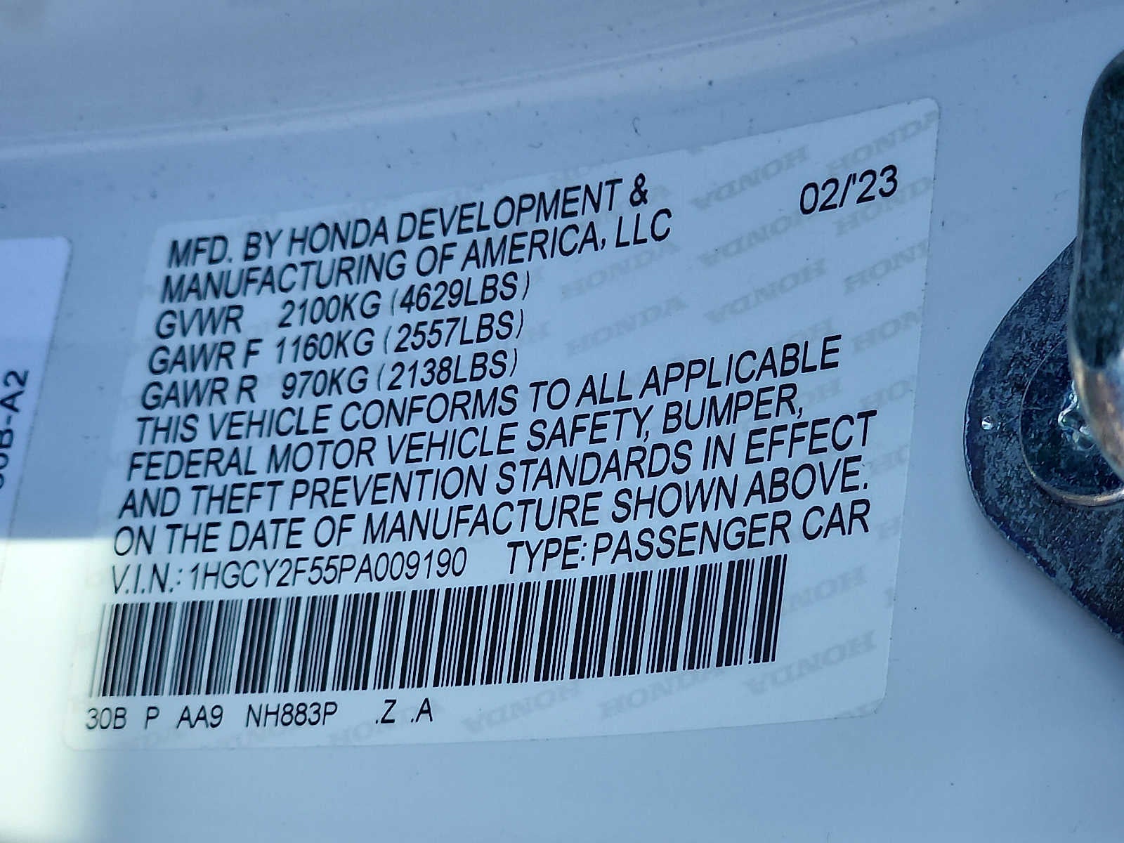 2023 Honda Accord Hybrid Sport