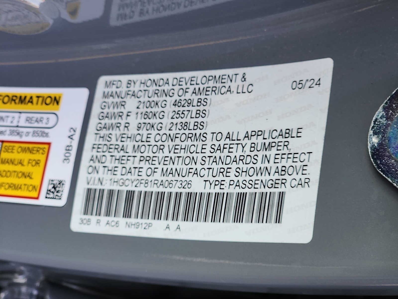 2024 Honda Accord Hybrid Touring