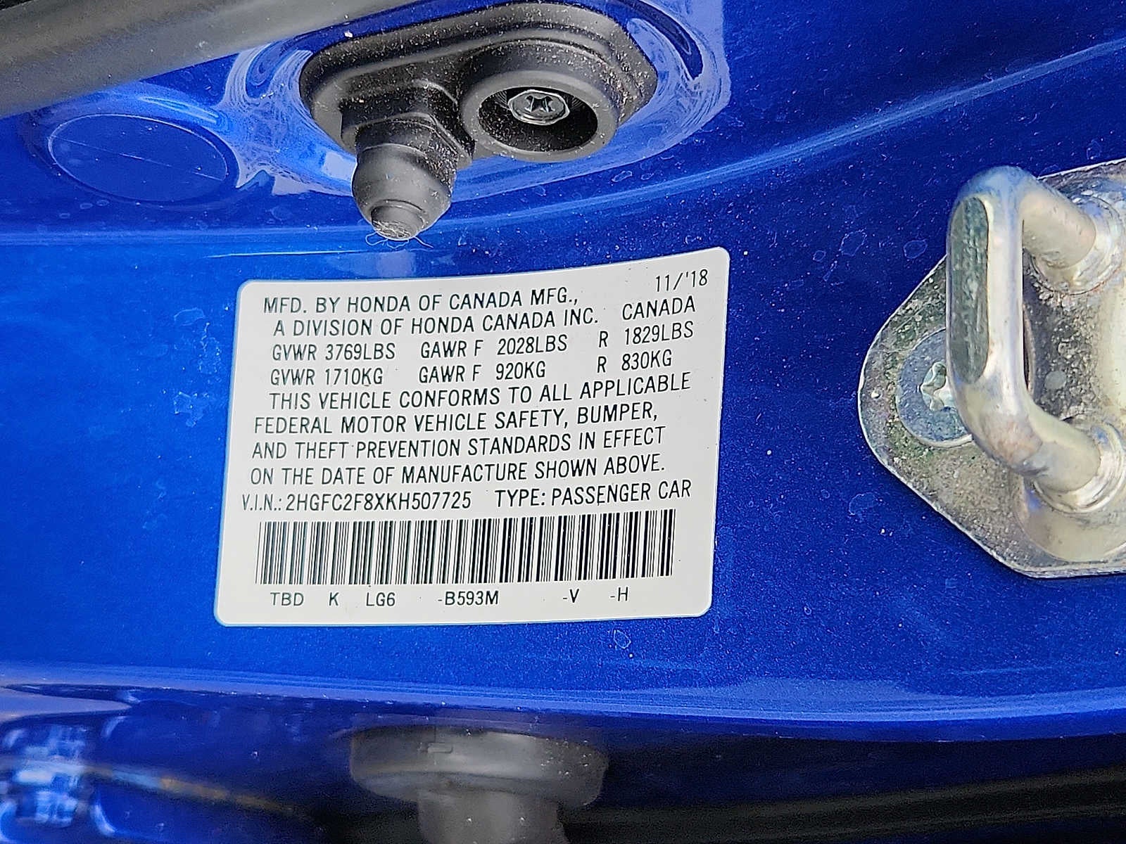 2019 Honda Civic Sport