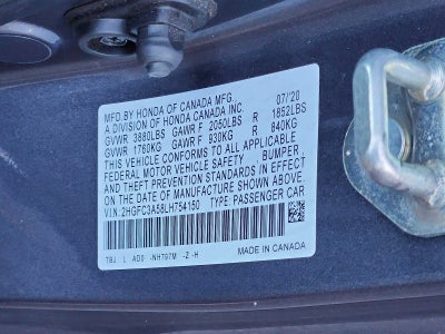 2020 Honda Civic Si Coupe Base