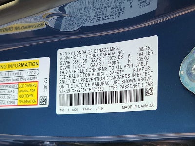 2026 Honda Civic Sport