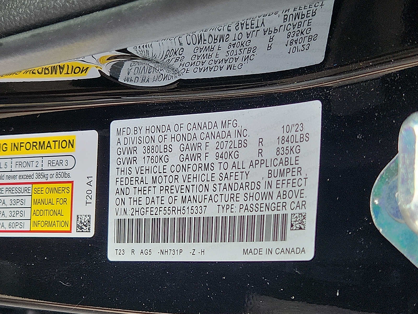 2024 Honda Civic Sport