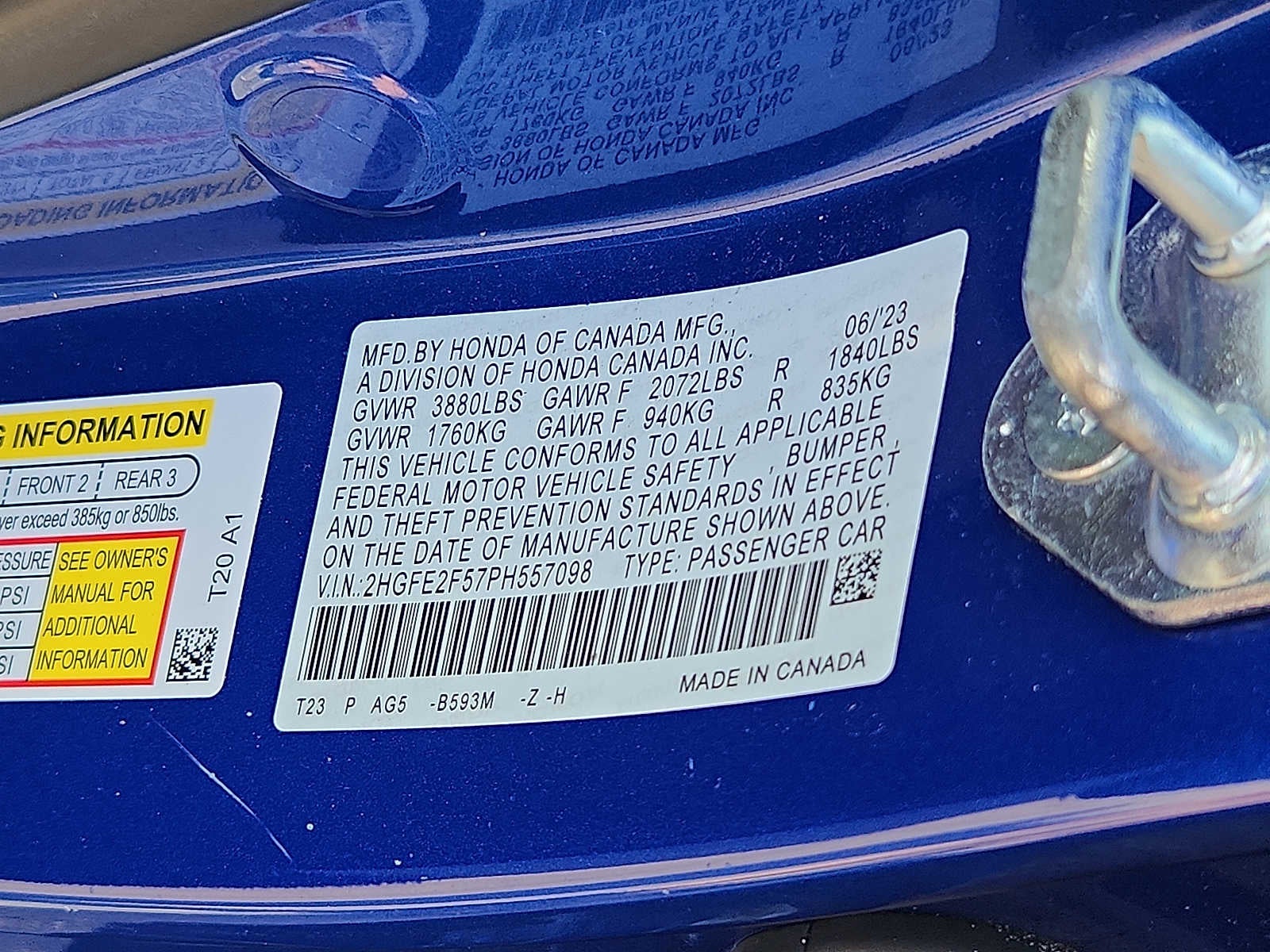 2023 Honda Civic Sport