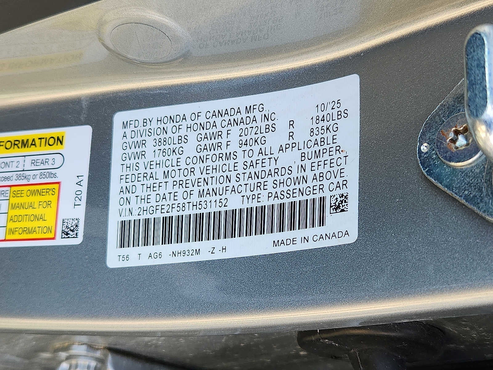 2026 Honda Civic Sport