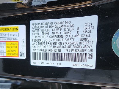 2024 Honda Civic Sport