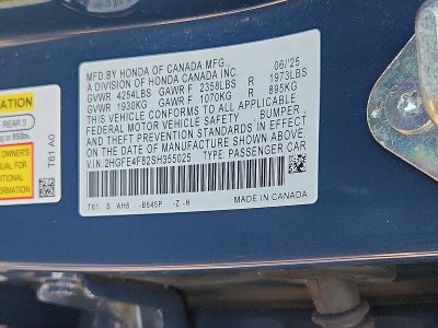 2025 Honda Civic Hybrid Sport