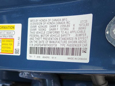 2026 Honda Civic Hybrid Sport